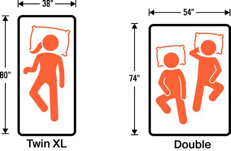 double vs twin bed size.